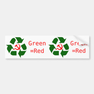 Green=Red Bumpersticker