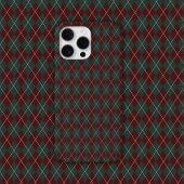Green & Red Burgundy Argyle Christmas Holiday iPhone Hoesje