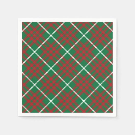 Green & Red Check Napkins Servet (Voorkant)