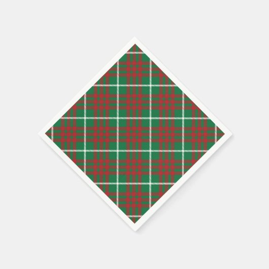 Green & Red Check Napkins Servet (Hoek)