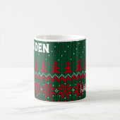 Green Red Christmas Design Classic Mok (Center)