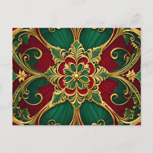 Green Red Christmas Holiday Briefkaart (Voorkant)