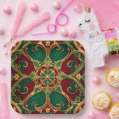 Green Red Christmas Holiday Paper Bord (Feest)