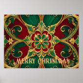 Green Red Christmas Holiday Poster (Voorkant)