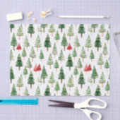 Green Red Christmas Trees Tissuepapier (Craft)