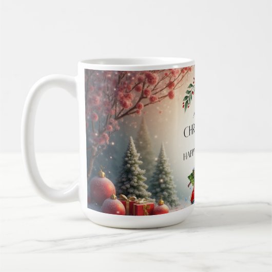 Green&red Chritsmas tree mug 2025 Koffiemok (Links)