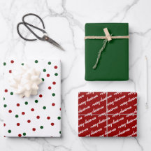 Green Red Confetti Polka Dot Merry kerst