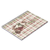 Green Red Cream Stripes Cat Notitieboek (Linkerzijde)