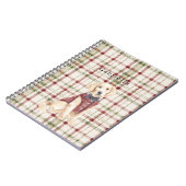 Green Red Cream Stripes Dog Notitieboek (Linkerzijde)