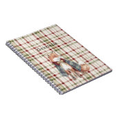 Green Red Cream Stripes Fox  Notitieboek (Rechterzijde)