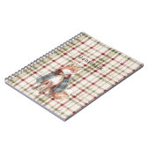 Green Red Cream Stripes Fox  Notitieboek (Linkerzijde)