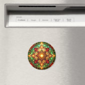 Green Red Decorative Christmas Holiday Magnet (Insitu (Vaatwasser))
