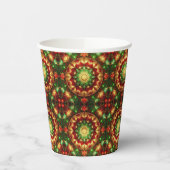 Green Red Decorative Christmas Holiday Paper Cups Papieren Bekers (Links)