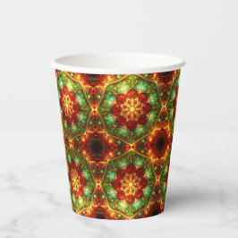 Green Red Decorative Christmas Holiday Paper Cups Papieren Bekers