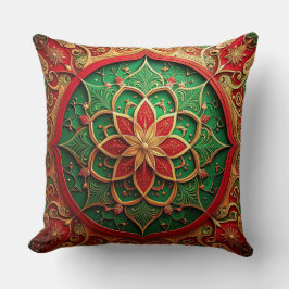 Green Red Decorative Christmas Throw Pillow Kussen
