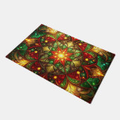 Green Red Decorative Holiday Doormat Deurmat (Schuin)