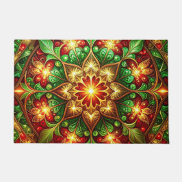 Green Red Decorative Holiday Doormat Deurmat