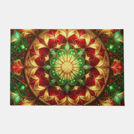 Green Red Decorative Holiday Doormat Deurmat