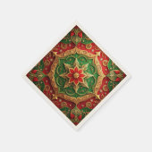 Green Red Decorative Holiday Napkin Servet (Hoek)