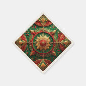 Green Red Decorative Holiday Napkin Servet (Hoek)
