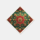 Green Red Decorative Holiday Napkin Servet (Hoek)