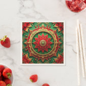 Green Red Decorative Holiday Napkin Servet (Insitu)