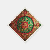 Green Red Decorative Holiday Napkin Servet (Hoek)