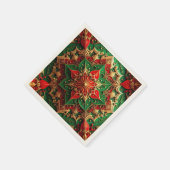 Green Red Decorative Holiday Napkin Servet (Hoek)