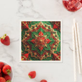 Green Red Decorative Holiday Napkin Servet (Insitu)