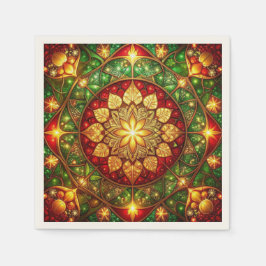Green Red Decorative Holiday Napkin Servet