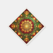 Green Red Decorative Holiday Napkin Servet (Hoek)