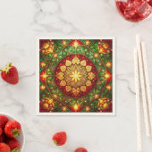 Green Red Decorative Holiday Napkin Servet (Insitu)
