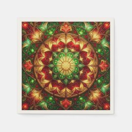 Green Red Decorative Holiday Napkin Servet