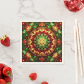 Green Red Decorative Holiday Napkin Servet (Insitu)