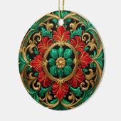 Green Red Decorative Holiday Ornament (Links)