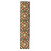 Green Red Decorative Holiday Table Runner Medium Tafelloper (Voorkant)