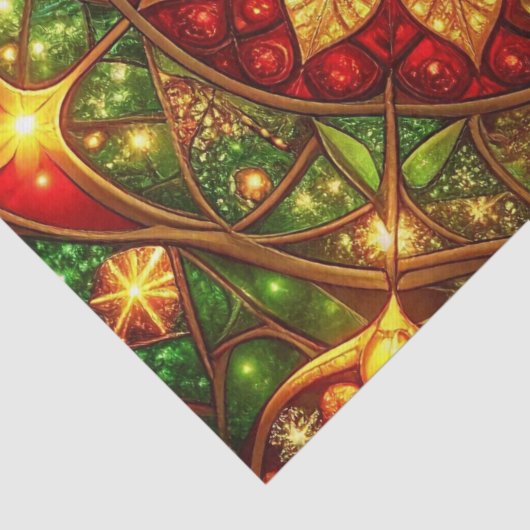 Green Red Decorative Holiday Tissue Paper Tissuepapier (Detail)