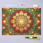 Green Red Decorative Holiday Tissue Paper Tissuepapier (Craft)