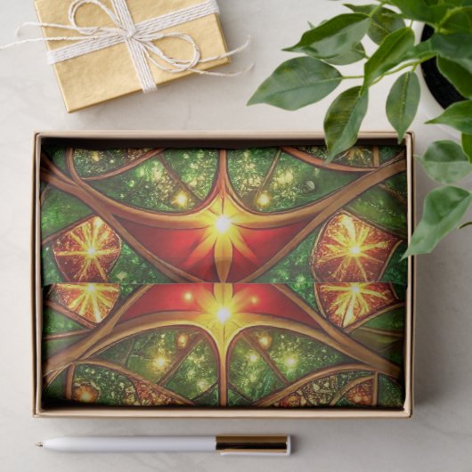 Green Red Decorative Holiday Tissue Paper Tissuepapier (Geschenk)