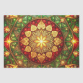 Green Red Decorative Holiday Tissue Paper Tissuepapier (Voorkant)