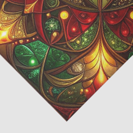 Green Red Decorative Holiday Tissue Paper Tissuepapier (Detail)