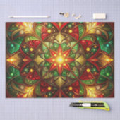 Green Red Decorative Holiday Tissue Paper Tissuepapier (Craft)