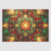 Green Red Decorative Holiday Tissue Paper Tissuepapier (Voorkant)