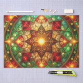 Green Red Decorative Holiday Tissue Paper Tissuepapier (Craft)