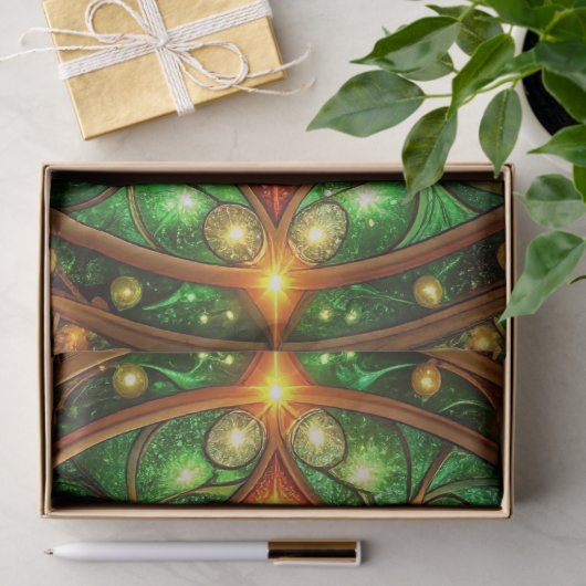 Green Red Decorative Holiday Tissue Paper Tissuepapier (Geschenk)