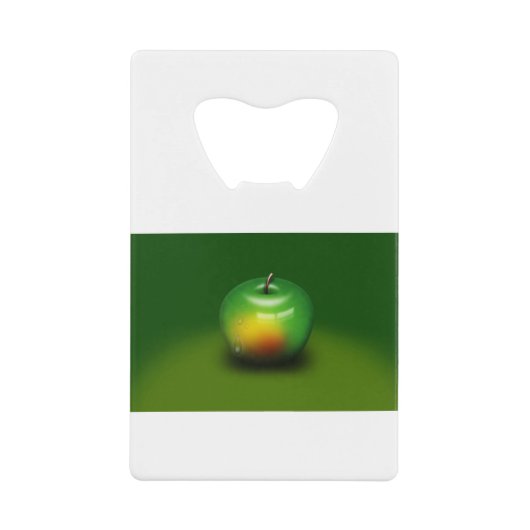 Green-Red Delicious Apple Creditkaart Flessenopener (Voorkant)