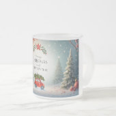 Green&red festive Christmas mug2025 Matglas Koffiemok (Voorkant rechts)
