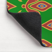 Green, Red, Fleur-de-lys Mousepad Muismat (Hoek)
