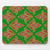 Green, Red, Fleur-de-lys Mousepad Muismat (Voorkant)