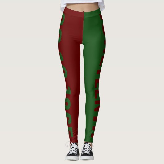 Green Red Freedom Day June 19 JUNETEENTH Leggings (Voorkant)